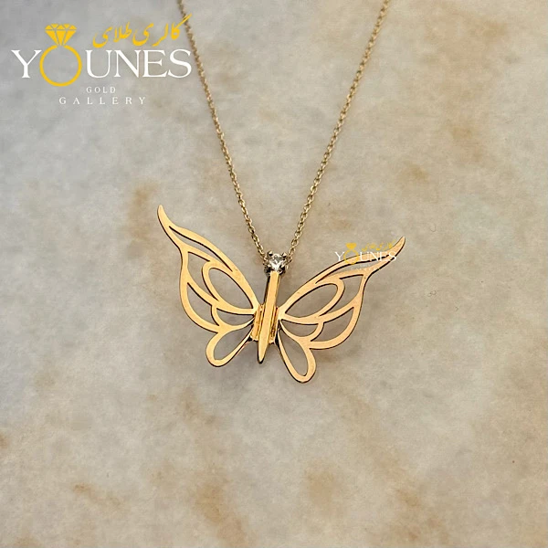 گردنبند پروانه مینیمال طلا